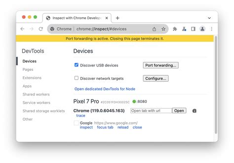 ttp://localhost:8000|Access local servers and Chrome instances with port forwarding.